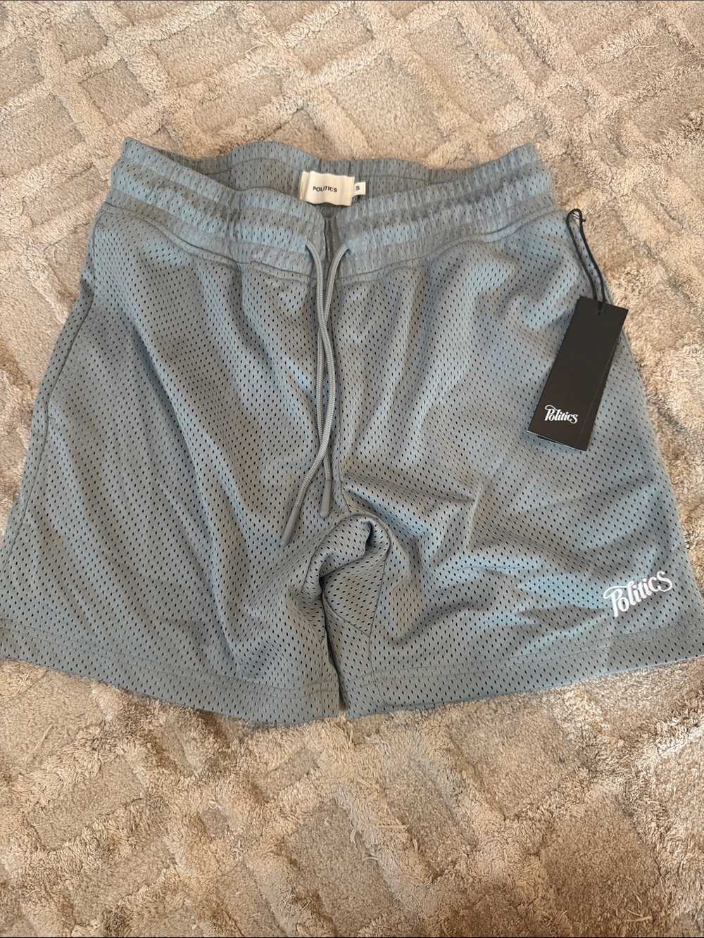 Women's Athletic Mesh Shorts in Light Gray